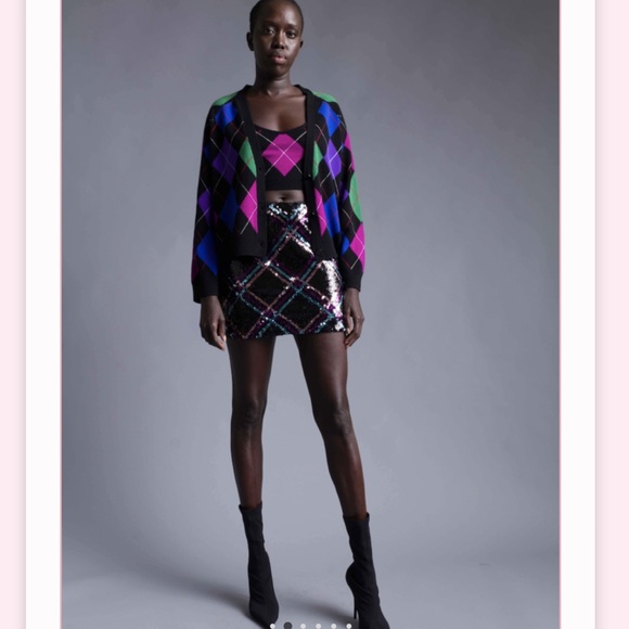 NWT Revolve
Le Superbe- Argyle Hotel Skirt- Royal Multi Sequin 2 - Picture 2 of 9